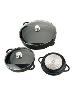 Caçarola com Tampa Valira 4135/25 Preto Ø 24 cm