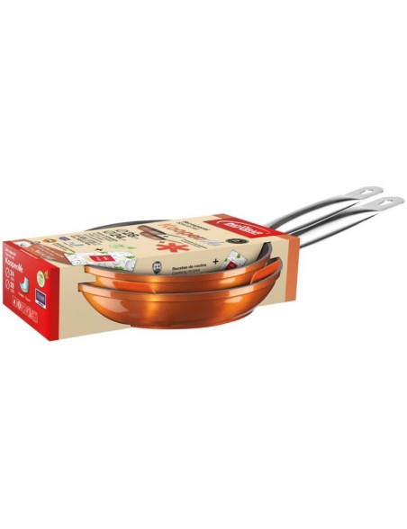 Sartén Inoxibar KOOPERME Cobre Aluminio Forjado Ø 24 cm Ø 28 cm (28 cm) (Ø 24 cm) (2 Unidades)