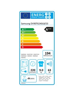 Máquina de secar Samsung DV90T6240LBS3 9 kg