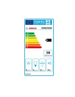 Konventioneller Rauchfang BOSCH DWB67IM50 60 cm 720 m3/h 52 dB 250W Stahl B