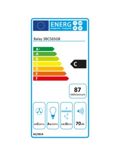 Cappa Classica Balay 3BC565GB 60 cm 530 m3/h 70 dB 216W Bianco A+
