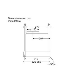 Conventional Hood Balay 237515 90 cm 620 m3h 255W Steel