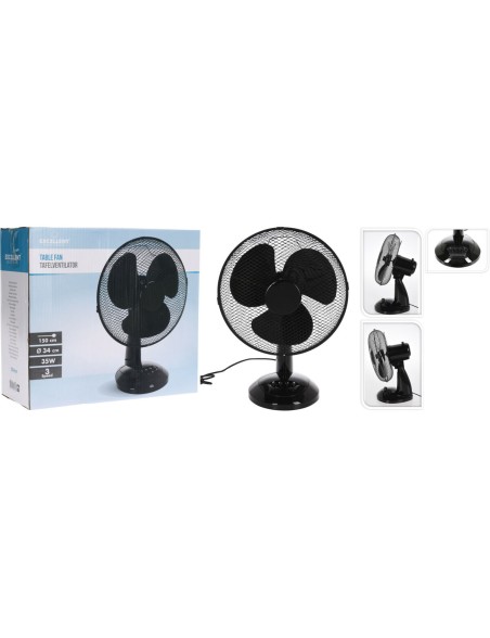 Ventilateur de Bureau Excellent Electrics EL9000230 Noir