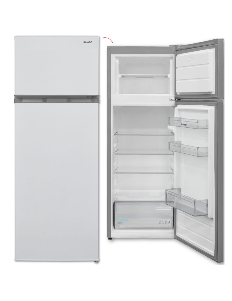 Combined Refrigerator Sharp SJFTB01ITXWEES White
