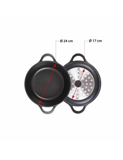 Caçarola com Tampa Valira 4141/25 Preto Ø 24 cm