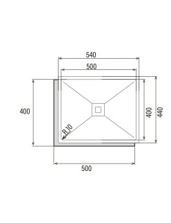 Einfachspülbecken Cata CB5040R10 Silberfarben