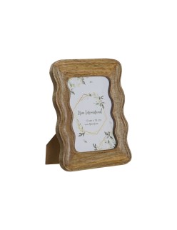 Fotorahmen Home ESPRIT natürlich Mango-Holz Wellen Urban 21,5 x 1,5 x 26,5 cm