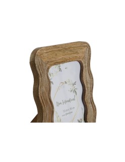 Fotorahmen Home ESPRIT natürlich Mango-Holz Wellen Urban 21,5 x 1,5 x 26,5 cm