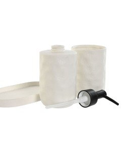 Conjunto de Banho Home ESPRIT Branco ABS Dolomite 17,5 x 9,5 x 18 cm 3 Peças