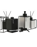 Badezimmer Set Home ESPRIT Weiß Schwarz Metall Dolomite 14,5 x 8 x 17 cm 2 Stücke (2 Stück)