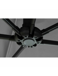 Parasol DKD Home Decor Cinzento Aço Plástico 270 x 270 x 250 cm