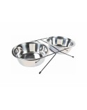 Mangeoire pour chiens Trixie Acier inoxydable Double 2,8 L 2 × 2,8 L