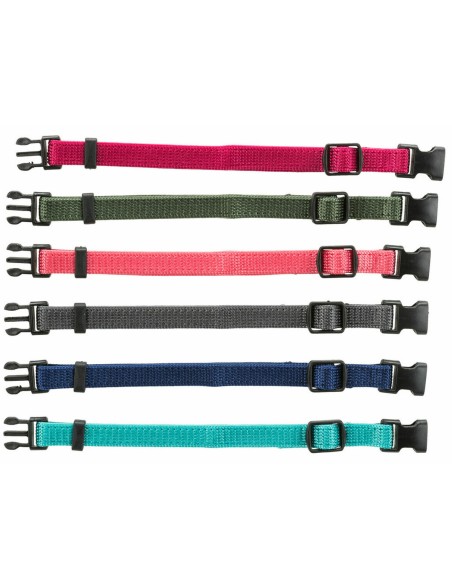 Collar para Perro Trixie Verde Grafito Fucsia Coral Añil Azul Océano S/M 17-25 cm (6 Unidades)