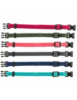 Coleira para Cães Trixie Verde Grafite Fúcsia Coral Anil Azul Océano S/M 17-25 cm (6 Unidades)
