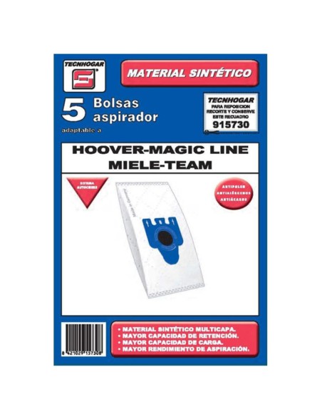 Bolsa Sobresselente para Aspirador Tecnhogar 915730 (5 uds)