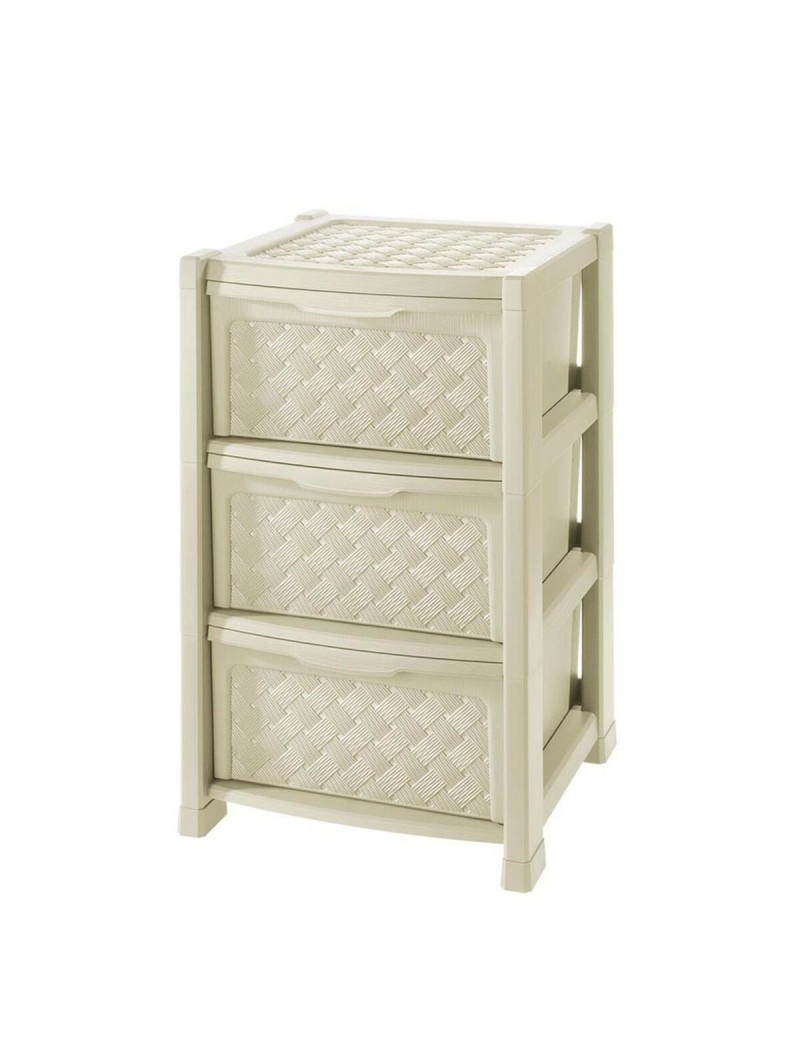 Cassettiera Tontarelli Arianna 3 cassetti Bianco 38 x 38 x 60 cm