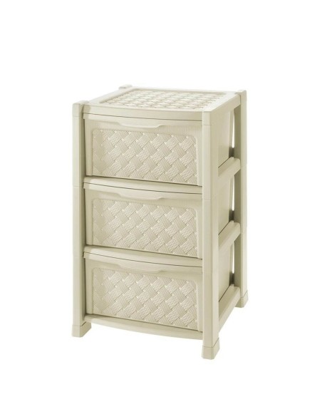 Cassettiera Tontarelli Arianna 3 cassetti Bianco 38 x 38 x 60 cm