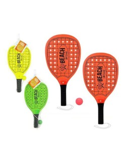 Raquettes de Plage avec Balle Colorbaby Vert Orange 20 x 40 x 0,7 cm