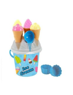 Cubo de Playa Ice Cream AVC Azul