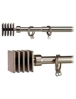 Varão para Cortinas Prateado Ferro