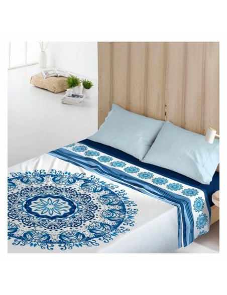Lenzuolo Superiore Costura Greek Indigo