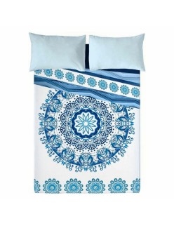 Lenzuolo Superiore Costura Greek Indigo