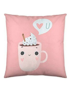 Capa de travesseiro Costura Funny Cups (50 x 50 cm)