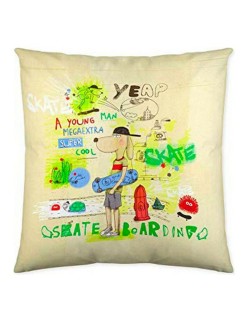 Capa de travesseiro Cool Kids Skate Boarding (50 x 50 cm)