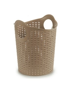Bacinella in Plastica Multiuso Kipit Rattan Bianco Marrone Nero Plastica 15 L