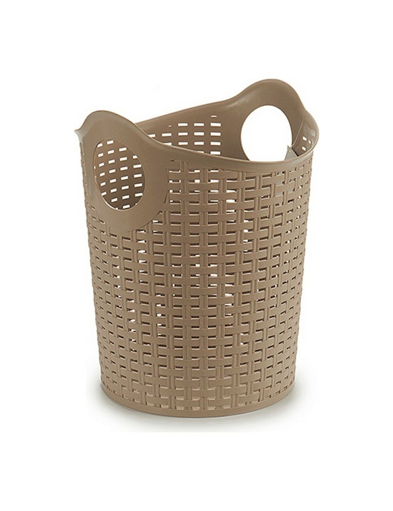 Bacinella in Plastica Multiuso Kipit Rattan Bianco Marrone Nero Plastica 15 L