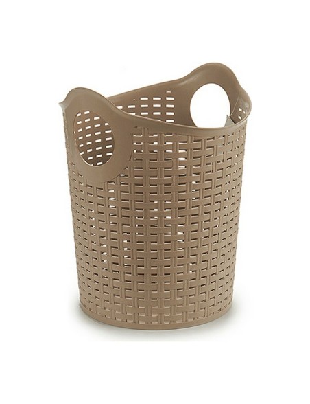Bacinella in Plastica Multiuso Kipit Rattan Bianco Marrone Nero Plastica 15 L
