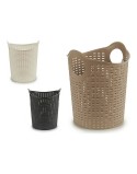 Bacinella in Plastica Multiuso Kipit Rattan Bianco Marrone Nero Plastica 15 L
