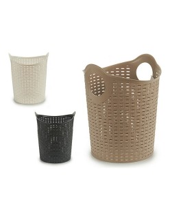 Bacinella in Plastica Multiuso Kipit Rattan Bianco Marrone Nero Plastica 15 L