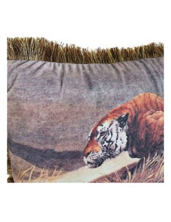 Cuscino DKD Home Decor 8424001718016 Animale Poliestere Alluminio Coloniale (2 Unità)