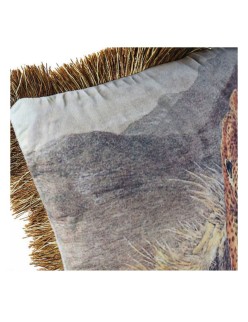 Cuscino DKD Home Decor 8424001718016 Animale Poliestere Alluminio Coloniale (2 Unità)
