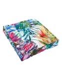 Cuscino DKD Home Decor 8424001666423 Oceano Poliestere Alluminio Multicolore Tropicale Foglia della pianta (43 x 43 x 7 cm)
