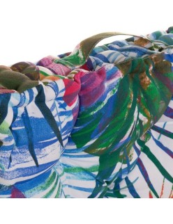 Cuscino DKD Home Decor 8424001666423 Oceano Poliestere Alluminio Multicolore Tropicale Foglia della pianta (43 x 43 x 7 cm)