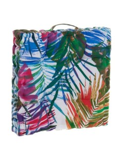 Cuscino DKD Home Decor 8424001666423 Oceano Poliestere Alluminio Multicolore Tropicale Foglia della pianta (43 x 43 x 7 cm)