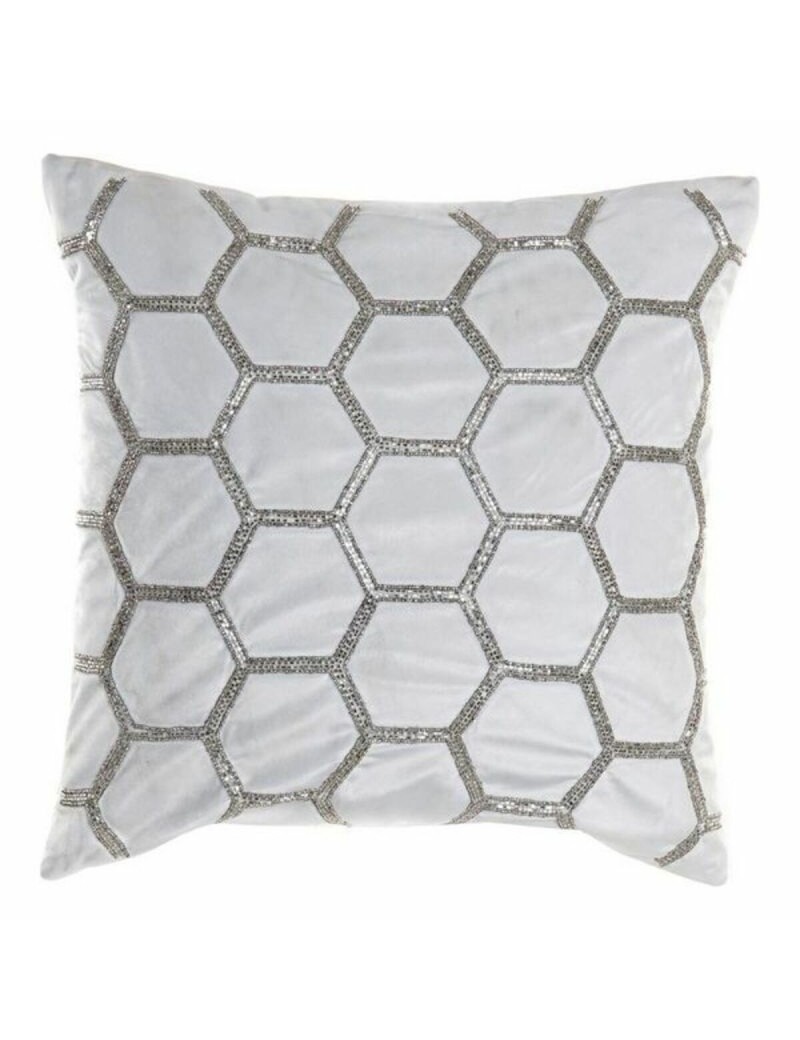 Cuscino DKD Home Decor Velluto Geometrico (45 x 45 cm)