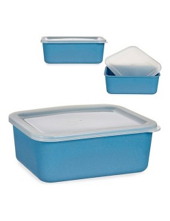 Scatola portaoggetti con coperchio Blu scuro 14,5 x 7 x 19,5 cm