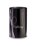 Escurridor para Cubiertos Kinvara 92331 Negro Plateado Metal 1 L
