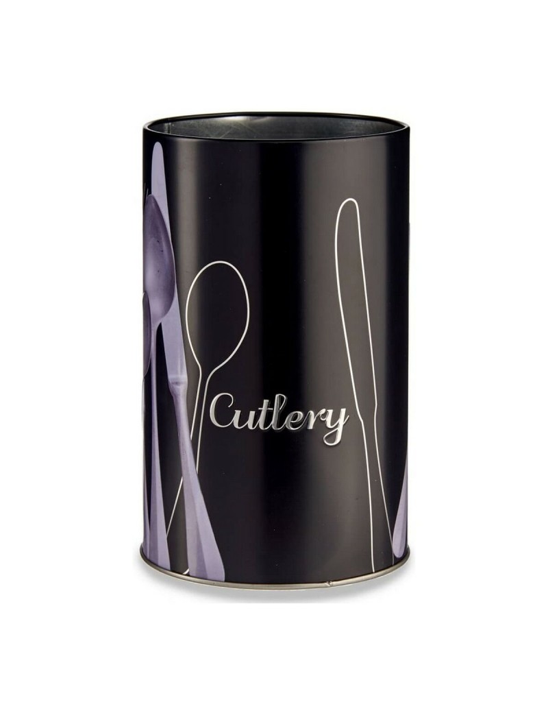Cutlery Drainer Kinvara 92331 Black Silver Metal 1 L