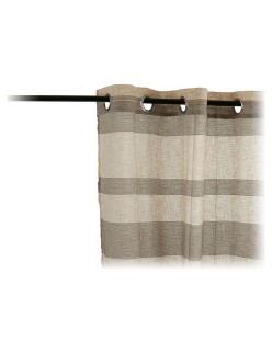 Cortinas 140 x 0,1 x 260 cm Cinzento Bege
