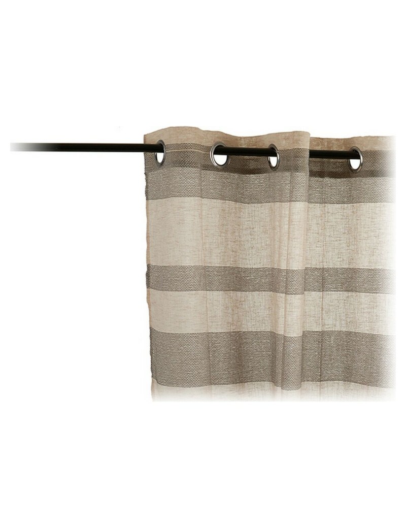 Cortinas 140 x 0,1 x 260 cm Cinzento Bege