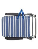 Silla de Playa Colorbaby 62601 Azul/Blanco Aluminio 61 x 50 x 85 cm Blanco Azul marino (61 x 50 x 85 cm)