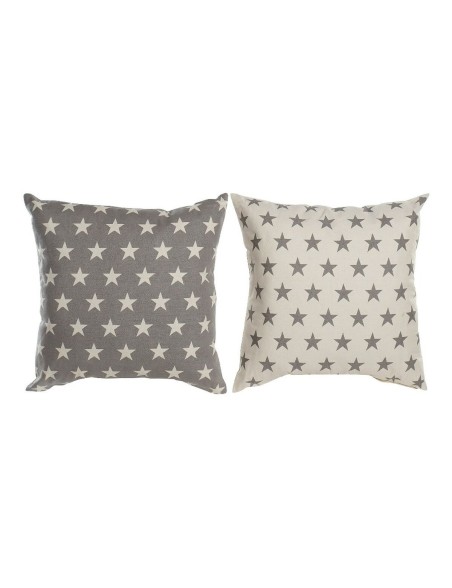 Almofada DKD Home Decor Bege Castanho 60 x 10 x 60 cm Estrelas (2 Unidades) Almofada DKD Home Decor Bege Castanho 60 x 10 x 60 cm Estrelas (2 Unidades)