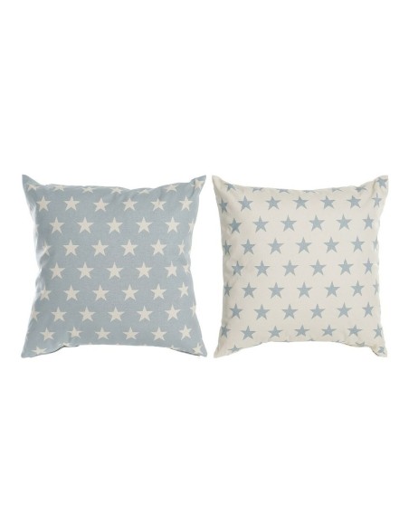 Cuscino DKD Home Decor Azzurro 60 x 10 x 60 cm Stelle Bianco (2 Unità) Cuscino DKD Home Decor Azzurro 60 x 10 x 60 cm Stelle Bianco (2 Unità)
