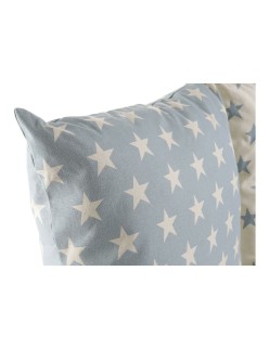 Cuscino DKD Home Decor Azzurro 60 x 10 x 60 cm Stelle Bianco (2 Unità)