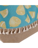 Handtasche DKD Home Decor Zitronengelb Polyester Jute (2 pcs) (44 x 15 x 57 cm)
