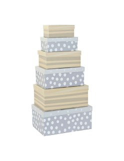 Set di Scatole Decorative DKD Home Decor Multicolore Cartone Per bambini Leone 41 x 28 x 18,5 cm 6 Pezzi